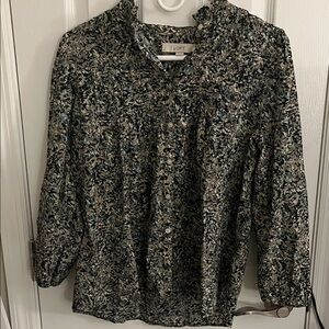 LOFT Multicolor Patterned Blouse